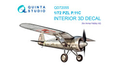 PZL P.11c. 3D декали (ARMA HOBBY) - QUINTA STUDIO QD72055 1/72