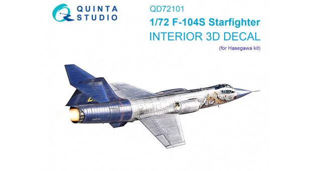 F-104S Lockheed, Starfighter. 3D декали (HASEGAWA) - 1/72 QUINTA STUDIO QD72101