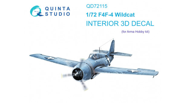 F4F-4 Grumman, Wildcat. 3D декали (ARMA HOBBY) - 1/72 QUINTA STUDIO QD72115