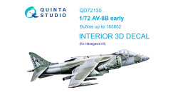 AV-8B Harrier II McDonnell Douglas. 3D декали (HASEGAWA) - QUINTA STUDIO QD72130 1/72