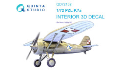PZL P.7a. 3D декали (ARMA HOBBY) - QUINTA STUDIO QD72132 1/72
