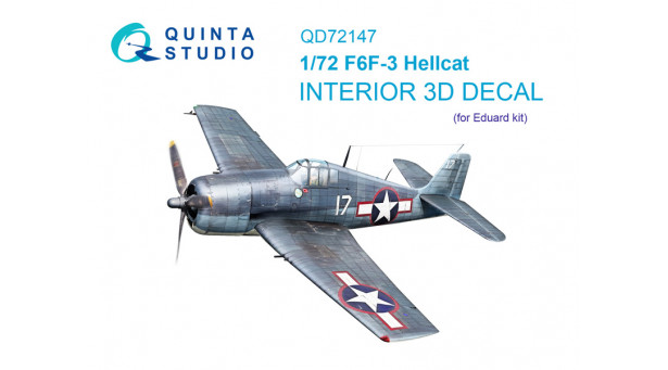 F6F-3 Grumman, Hellcat. 3D декали (EDUARD) - 1/72 QUINTA STUDIO QD72147