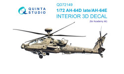 AH-64D/E Boeing, Apache Longbow. 3D декали (ACADEMY) - QUINTA STUDIO QD72149 1/72