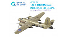 B-26B/C Martin, Marauder. 3D декали (HASEGAWA) - QUINTA STUDIO QD72176 1/72