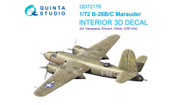 B-26B/C Martin, Marauder. 3D декали (HASEGAWA) - QUINTA STUDIO QD72176 1/72