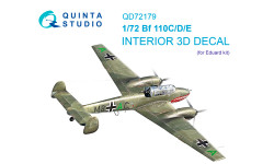 Bf 110C/D/E Messerschmitt. 3D декали (EDUARD) - QUINTA STUDIO QD72179 1/72