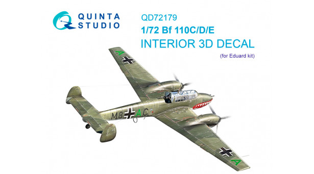 Bf 110C/D/E Messerschmitt. 3D декали (EDUARD) - 1/72 QUINTA STUDIO QD72179