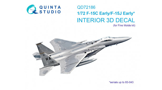 F-15C/J McDonnell Douglas, Mitsubishi, Eagle. 3D декали (FINE MOLDS) - 1/72 QUINTA STUDIO QD72186 F-15C/J McDonnell Douglas, Mitsubishi, Eagle. 3D декали (FINE MOLDS) - 1/72 QUINTA STUDIO QD72186