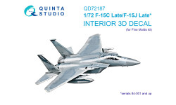 F-15C/J McDonnell Douglas, Mitsubishi, Eagle. 3D декали (FINE MOLDS) - QUINTA STUDIO QD72187 1/72