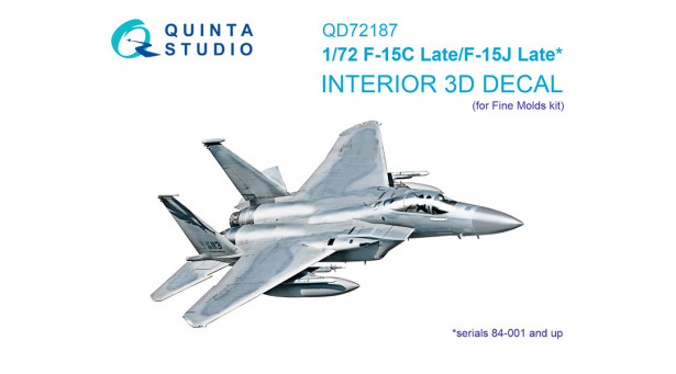 F-15C/J McDonnell Douglas, Mitsubishi, Eagle. 3D декали (FINE MOLDS) - 1/72 QUINTA STUDIO QD72187 F-15C/J McDonnell Douglas, Mitsubishi, Eagle. 3D декали (FINE MOLDS) - 1/72 QUINTA STUDIO QD72187