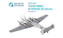 Bf 110G-2/G-4 Messerschmitt. 3D декали (EDUARD) - QUINTA STUDIO QD72188 1/72