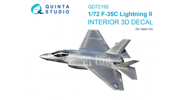 F-35C Lockheed Martin, Lightning II. 3D декали (ITALERI) - 1/72 QUINTA STUDIO QD72192