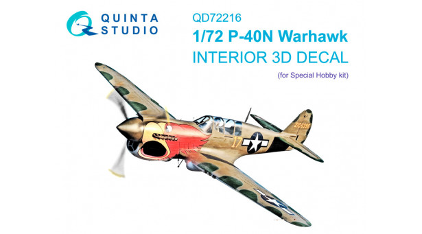 P-40N Curtiss, Warhawk. 3D декали (SPECIAL HOBBY) - 1/72 QUINTA STUDIO QD72216