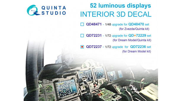 Вертолет КБ Камова Тип 52, Аллигатор. 3D декали (DREAM MODEL) - 1/72 QUINTA STUDIO QD72237