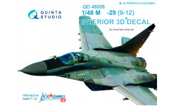 М+Г-29 (9-12). 3D декали (GREAT WALL HOBBY) - QUINTA STUDIO QD48008 1/48