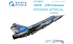М+Г-31Б. 3D декали (AMK) - QUINTA STUDIO QD48027 1/48