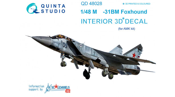 М+Г-31БМ. 3D декали (AMK) - 1/48 QUINTA STUDIO QD48028