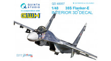 Истребитель КБ Сухого Тип 35С. 3D декали (GREAT WALL HOBBY) - QUINTA STUDIO QD48057 1/48