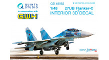 Истребитель КБ Сухого Тип 27УБ. 3D декали (GREAT WALL HOBBY) - QUINTA STUDIO QD48062 1/48