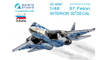 Истребитель КБ Сухого Тип 57. 3D декали (ЗВЕЗДА) - QUINTA STUDIO QD48082 1/48