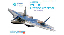 Истребитель КБ Сухого Тип 57. 3D декали (ЗВЕЗДА) - QUINTA STUDIO QD72004 1/72