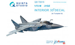 М+Г-31ДЗ. 3D декали (TRUMPETER) - QUINTA STUDIO QD72015 1/72