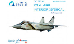 М+Г-31БМ. 3D декали (TRUMPETER) - QUINTA STUDIO QD72016 1/72