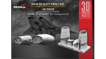 J 35 SAAB, Saab 35, Draken. Воздухозаборники (HASEGAWA) - RESARM 48-05023 1/48