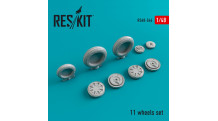 Перехвачик КБ Сухого Тип 11. Колеса шасси - RESKIT RS48-0246 1/48