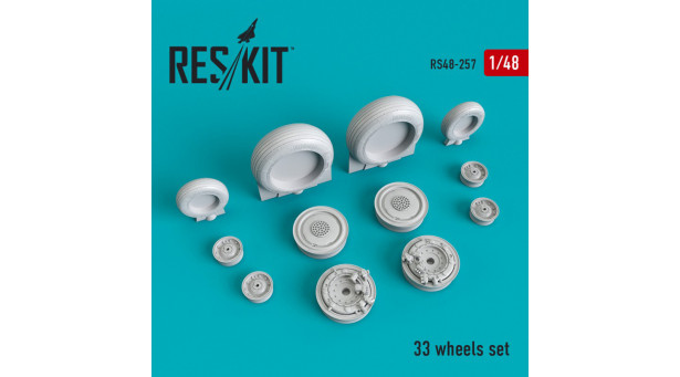 Истребитель КБ Сухого Тип 33. Колеса шасси - 1/48 RESKIT RS48-0257