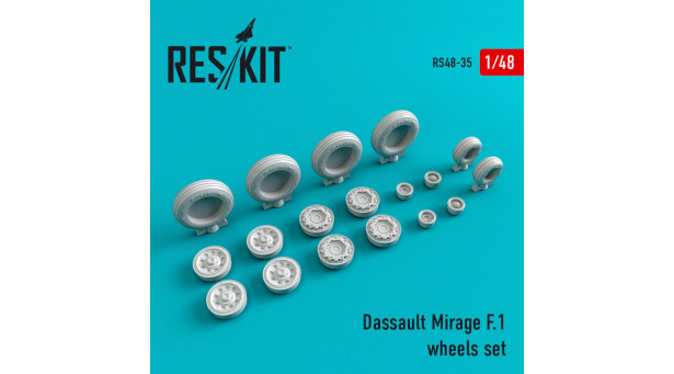 Mirage F1 Dassault. Колеса шасси - 1/48 RESKIT RS48-0035 Mirage F1 Dassault. Колеса шасси - 1/48 RESKIT RS48-0035