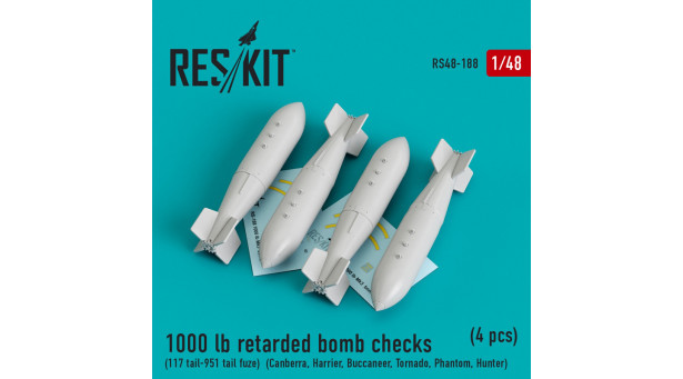 Бомба авиационная 1000lb MC - 1/48 RESKIT RS48-0188 Бомба авиационная 1000lb MC - 1/48 RESKIT RS48-0188