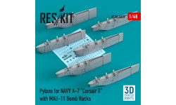A-7 Ling-Temco-Vought, Corsair II. Пилоны - RESKIT RS48-0439 1/48 A-7 Ling-Temco-Vought, Corsair II. Пилоны - RESKIT RS48-0439 1/48