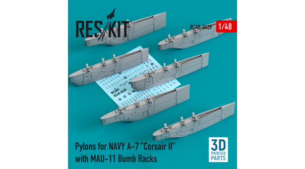 A-7 Ling-Temco-Vought, Corsair II. Пилоны - 1/48 RESKIT RS48-0439 A-7 Ling-Temco-Vought, Corsair II. Пилоны - 1/48 RESKIT RS48-0439