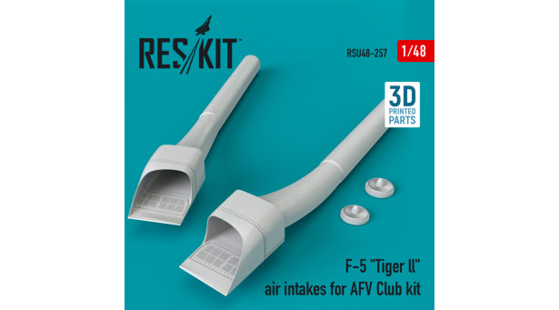 F-5E/F/N, RF-5E Northrop, Tiger II. Воздухозаборники (AFV CLUB) - 1/48 RESKIT RSU48-0257 F-5E/F/N, RF-5E Northrop, Tiger II. Воздухозаборники (AFV CLUB) - 1/48 RESKIT RSU48-0257