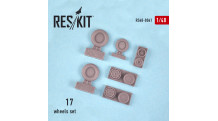 Истребитель КБ Сухого Тип 17. Колеса шасси - RESKIT RS48-0061 1/48