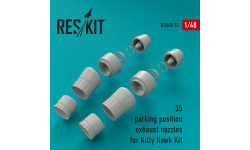 Истребитель КБ Сухого Тип 35С. Сопла (KITTY HAWK) - RESKIT RSU48-0057 1/48