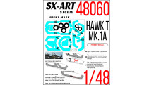 Маски для Hawk T1A Hawker Siddeley / BAE Systems (HOBBY BOSS) - SX-ART 48060 1/48