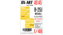 Маски для B-25J North American, Mitchell (HK MODELS) - SX-ART 48145 1/48