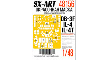 Маски для бомбардировщика КБ Ильюшина Тип 4/4Т/ДБ-3Ф (XUNTONG MODEL) - SX-ART 48156 1/48