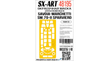 Маски для S.M.79-II Savoia-Marchetti, Sparviero (TRUMPETER) - SX-ART 48195 1/48
