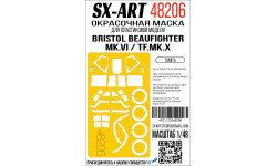 Маски для Beaufighter Mk VI / TF Mk X Bristol (TAMIYA) - SX-ART 48206 1/48