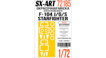 Маски для F-104G/S Lockheed / F-104J Mitsubishi, Starfighter (HASEGAWA) - SX-ART 72185 1/72