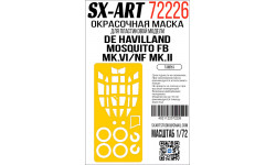 Маски для Mosquito FB Mk. VI & NF Mk. II De Havilland (TAMIYA) - SX-ART 72226 1/72