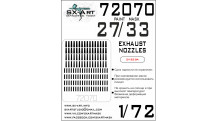 Маски для истребителя КБ Сухого Тип 27 / Тип 33 (ЗВЕЗДА) - SX-ART 72070 1/72