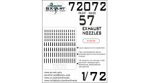 Маски для истребителя КБ Сухого Тип 57 (ЗВЕЗДА) - SX-ART 72072 1/72