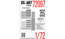 Маски для истребителя КБ Сухого Тип 35С (GREAT WALL HOBBY) - SX-ART 72097 1/72 Маски для истребителя КБ Сухого Тип 35С (GREAT WALL HOBBY) - SX-ART 72097 1/72