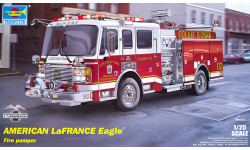 American LaFrance (ALF) Eagle Pumper Fire Truck, 148" Long cab, Flat roof, 2002 - TRUMPETER 02506 1/25