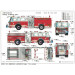 American LaFrance (ALF) Eagle Pumper Fire Truck, 148" Long cab, Flat roof, 2002 - 1/25 TRUMPETER 02506