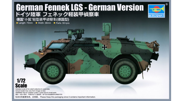 Fennek Krauss-Maffei Wegmann (KMW), Leichter Gepanzerter Spähwagen (LGS) - 1/72 TRUMPETER 07402